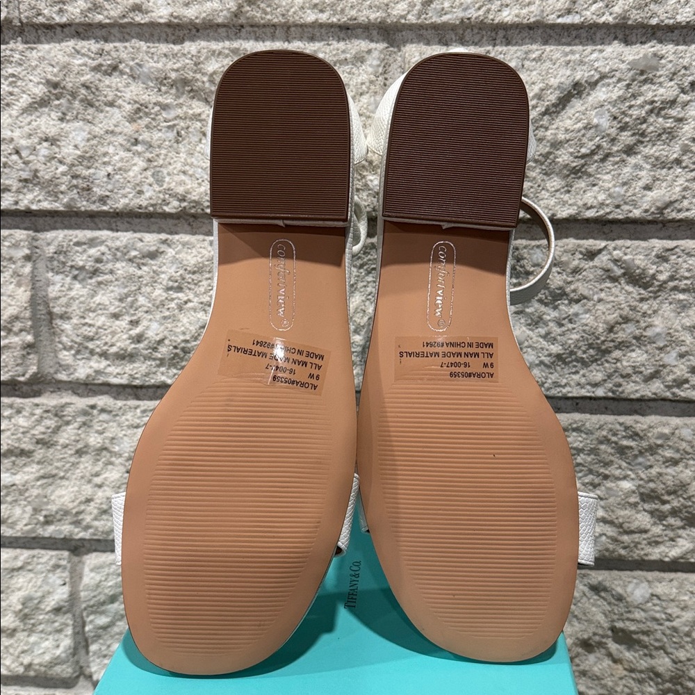 White Ankle Strap Sandals - Picture 5 of 6